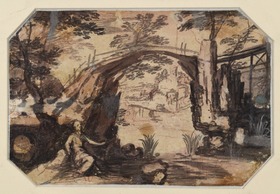 Landschaft mit Brücke