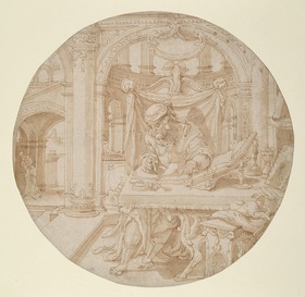 Gelehrter in einer Renaissancehalle