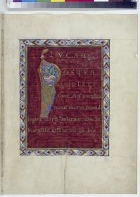 Evangelistar Heinrichs IV. (?), Zierseite zu Lukas 2,22 mit Initiale P