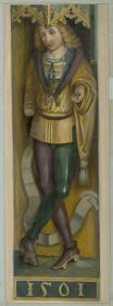 Eckfigur am Kachelofen in der Goldenen Stube der Festung Hohensalzburg, Salzburg