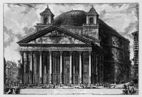 Ansicht des Pantheon in Rom (aus: Vedute di Roma)