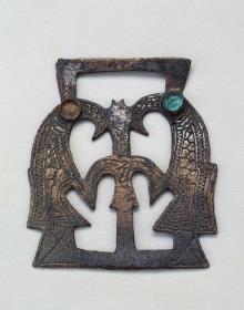 Zierscheibe mit Vogel-Lebensbaum-Motiv (westfränkischer Typ)