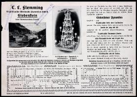 C. L. Flemming Erzgebirgische Weihnachts-Pyramiden-Fabrik Globenstein