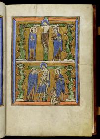 Christus am Kreuz zwischen Maria und Johannes / Kreuzabnahme