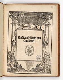 Titelblatt. Martin Luther: Passional Christi und Antichristi. Johann Grünenberg: Wittenberg 1521