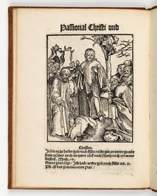 Christus verbietet seinen Jüngern, Gold und Silber zu nehmen. Martin Luther: Passional Christi und Antichristi. Johann Grünenberg: Wittenberg 1521
