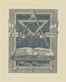 Ex libris Hermann Heinrich Alexander Wentzel