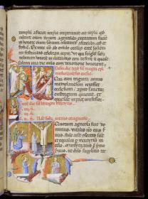 Psalterium und Martyrologium. Der Tod des Bischofs Magnus von Mailand und das Martyrium der hl. Vitalis und Agricola