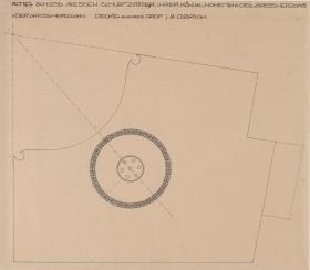 Giessen, Grossherzogliche Wohnung im Alten Schloss   Schlafzimmer, schematischer Grundriss und Deckenprojektion
