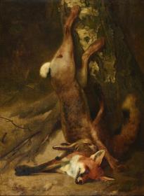 Fuchs und Hase als Jagdbeute