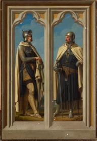 Die Hochmeister Hermann von Salza und Meinhard von Querfurt. Entwurf zu Gemälden in der Marienburg