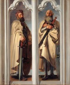 Die Hochmeister Siegfried von Feuchtwangen und Ludger von Braunschweig. Entwurf zu Gemälden in der Marienburg