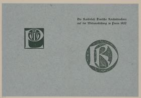 Die Kaiserlich Deutsche Reichsdruckerei auf der Weltausstellung zu Paris 1900