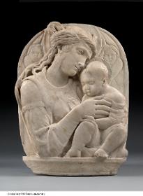 Madonna mit Kind mit zwei Cherubinen